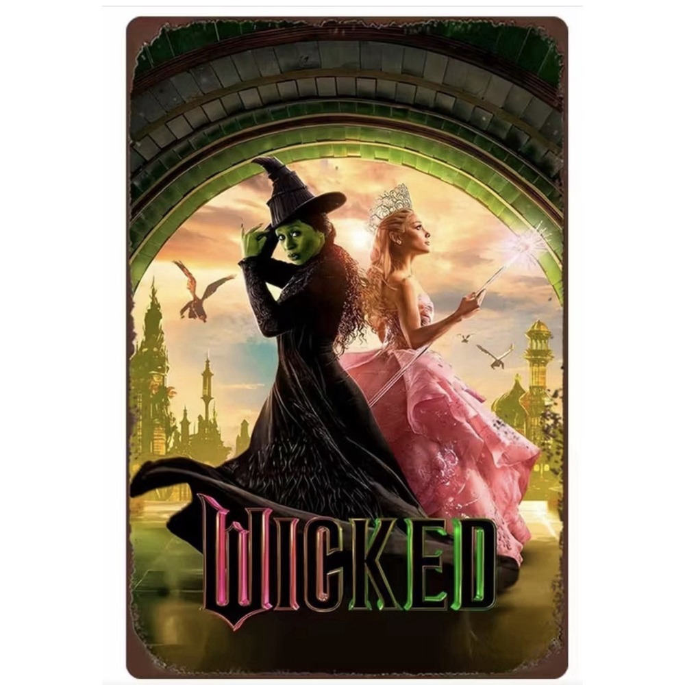 Wicked Movie Poster Metal Tin Sign 8 X 12 Bedroom Home Decor Den Toy Room